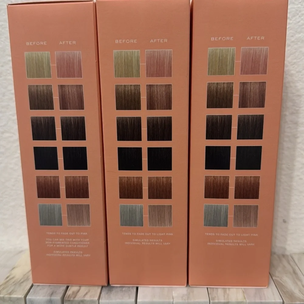 New lot of 3 Authentic Kristin Ess Color Color Depositing Conditioner Coral Rose